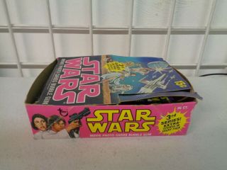 VINTAGE 1977 TOPPS STAR WARS TRADING CARDS 3RD SERIES BOX W/ 9 WAX PACKS 7