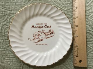 Rare 6 1/4” Plate W/1971 Arctic Cat Panther Snowmobile - Home Of The Cat Minn.