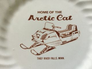 RARE 6 1/4” Plate W/1971 ARCTIC CAT PANTHER SNOWMOBILE - HOME OF THE CAT MINN. 3