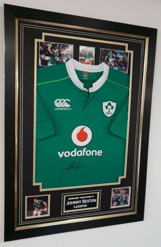 Rare Ireland Johnny Sexton Signed Shirt Autographed Jersey Display