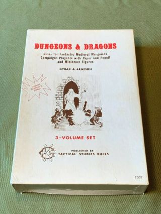 Rare D&d Dungeons And Dragons White Box 3 - Volume Set 1974