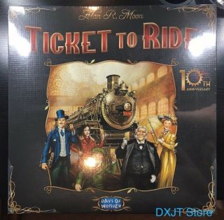 Ticket To Ride 10th Anniversary Edition Board Game Rare Oop (,)