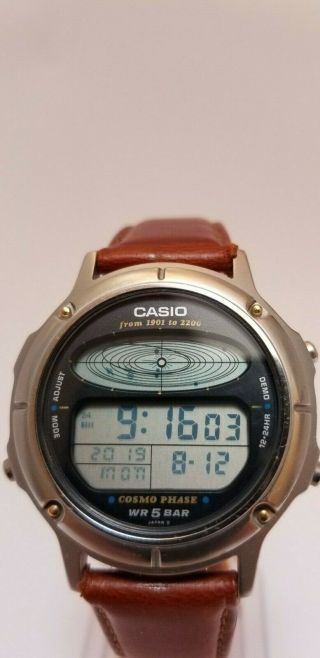 Vintage Rare Casio Cosmo Phase Cgw - 90 Module 830 Watch.  Pre G Shock Japan