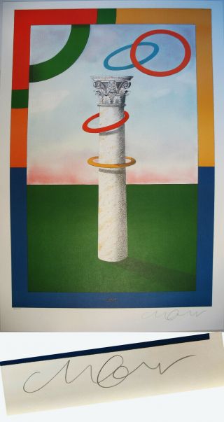 Milton Glaser/rare Hand Signed & Numbered/olympics/savajevo 1984/limited Edition