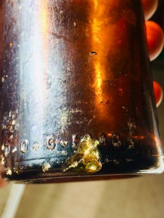 Rare Amber Double Diamond Straight Side Coca Cola Bottle Cumberland Md Look 11