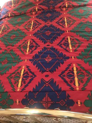 ON HOLD Very Rare Vintage Ralph Lauren Aztec Southwestern Queen Comforter 3