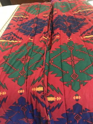 ON HOLD Very Rare Vintage Ralph Lauren Aztec Southwestern Queen Comforter 4