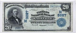 $20 1902 Db " Date Back " National Knoxville Illinois Il Mega Rare ( (1 On Census))