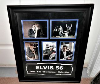 Rare Framed Matted Pictures Elvis 56 Wertheimer Colorized Collectible 4101