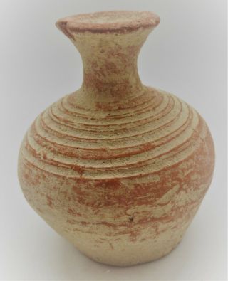Circa 500bce Hellenistic Greece Ancient Redware Pottery Vessel Rare Type