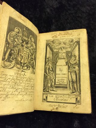 1637 King James Bible ROYAL Psalms of David PERSONAL TRANSLATION Rare 1611 3