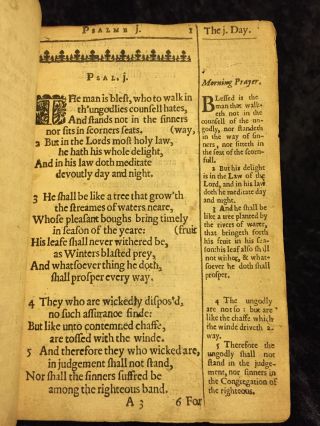 1637 King James Bible ROYAL Psalms of David PERSONAL TRANSLATION Rare 1611 9