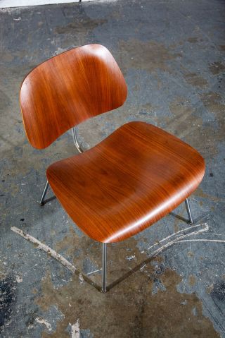 Mid Century Modern Side Chair DCM Herman Miller Charles Eames Walnut 1950 - 1954 2