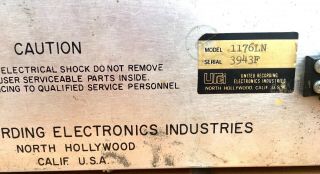 UREI 1176 LN REV F - Full Recap and Service (07/19) vintage limiter - SN 3943 3