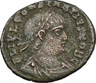 Constantius Ii Son Of Constantine The Great Ancient Roman Coin Standard I40458
