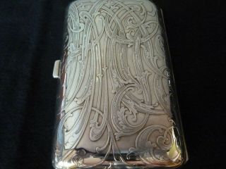 ANTIQUE ART NOUVEAU TIFFANY & Co Sterling Silver Cigar Case 2