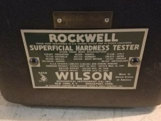Rockwell Superficial Hardness Tester 40US Vintage Wilson Mechanical Instrument 2