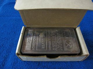 Vintage 100 oz Silver Bar - Johnson Matthey WITH matching box 2