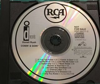 DONELL RUSH - “COMIN’ & GOIN’” PROMO ADVANCE RARE 1993 JACK SWING 11 TRK CD 2