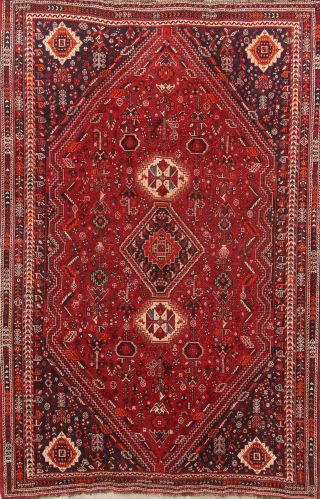 Pre - 1900 Antique Tribal Abadeh Oriental Lori Hand - Knotted 6x9 Wool Area Rug