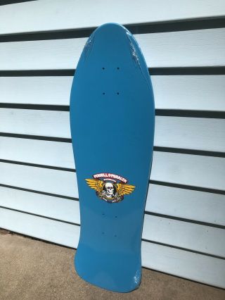 Vintage NOS 1989 Powell Peralta Steve Saiz Totem Skateboard Deck Blue 8