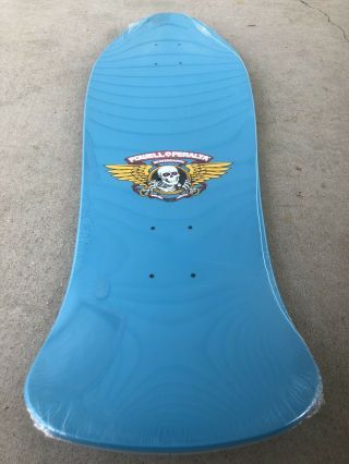 Vintage NOS 1989 Powell Peralta Steve Saiz Totem Skateboard Deck Blue 9