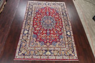 VINTAGE TRADITIONAL FLORAL RED AREA RUG HAND - KNOTTED ORIENTAL LIVING ROOM 8 ' x12 ' 2