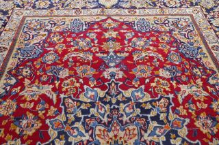 VINTAGE TRADITIONAL FLORAL RED AREA RUG HAND - KNOTTED ORIENTAL LIVING ROOM 8 ' x12 ' 5