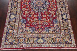 VINTAGE TRADITIONAL FLORAL RED AREA RUG HAND - KNOTTED ORIENTAL LIVING ROOM 8 ' x12 ' 6