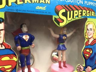 Vintage Kohner Bros Superman & Supergirl Push Puppets HANNA BARBERA 1960 ' s 3