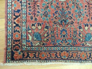 Persian 2x4 small Antique Sarough Oriental Area Rug Carpet Red/Blue Sarouk 4
