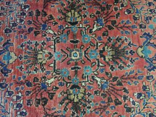 Persian 2x4 small Antique Sarough Oriental Area Rug Carpet Red/Blue Sarouk 5
