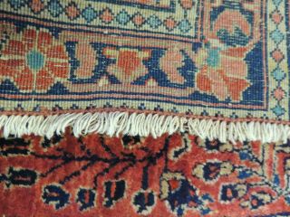 Persian 2x4 small Antique Sarough Oriental Area Rug Carpet Red/Blue Sarouk 7