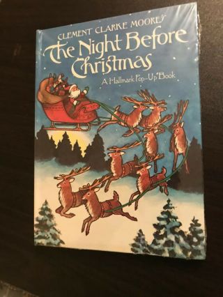 Rare Vintage The Night Before Christmas Hallmark Pop - Up Book Never Opened