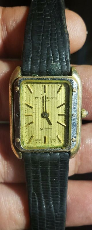 Authentic Vintage Patek Philippe Womens Wrist Watch - 18k Electroplated