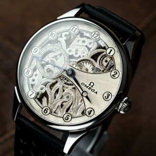 Skeleton Omega mens vintage luxury watch pocket mechanism marriage watch swiss 12
