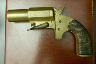 Ww1 French M1917 Flare Gun - Vintage Brass Metal Work