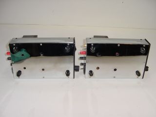 2 Vintage Asusa K1011 300B JAN 6SN7GT Matched Chrome Mono Tube Amplifier Pair 10