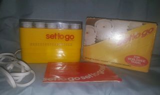 Vintage Clairol Set To Go Hot Rollers Hair Curlers Model K5 - S