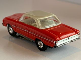 Vintage Aurora Thunderjet 500 1963 Ford Falcon HO Slot Car RED/TAN/TAN RARE 3