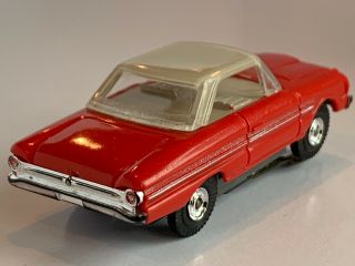 Vintage Aurora Thunderjet 500 1963 Ford Falcon HO Slot Car RED/TAN/TAN RARE 5