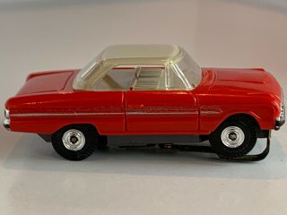 Vintage Aurora Thunderjet 500 1963 Ford Falcon HO Slot Car RED/TAN/TAN RARE 6