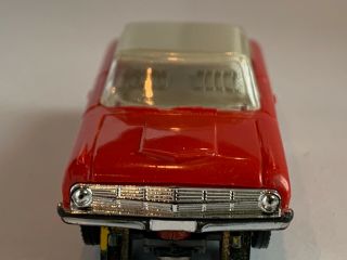Vintage Aurora Thunderjet 500 1963 Ford Falcon HO Slot Car RED/TAN/TAN RARE 8