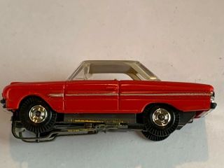 Vintage Aurora Thunderjet 500 1963 Ford Falcon HO Slot Car RED/TAN/TAN RARE 9