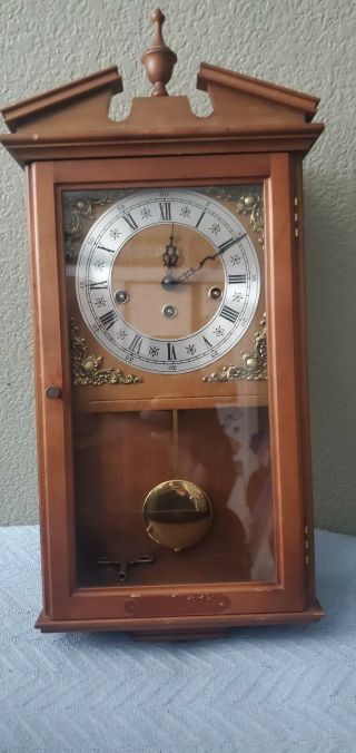 Vintage Linden Eight Day Chime Wall Clock