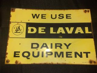 Vintage De Laval Dairy Equipment Sign.  Metal 12 " ×18 " Sign.