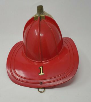 Vintage Texaco Fire Chief Hat Gas Service Station Helmet w/ Speaker - Very 3
