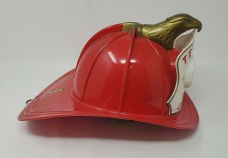 Vintage Texaco Fire Chief Hat Gas Service Station Helmet w/ Speaker - Very 4