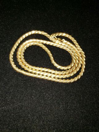 14k Solid Gold Cuban Chain Necklace 25g Heavy Vintage Men 