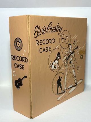 Vintage 1956 Elvis Presley Record Case - Fits 45 Rpm Vinyl Records